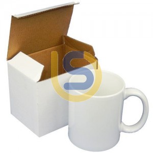 11oz White Ceramic Coffee Mug with Gift Box for Dye Sublimation