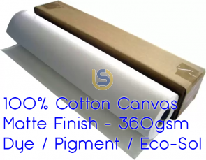 Premium Cotton White Art Cotton Canvas Waterproof for Pigment or Eco-Sol Printers